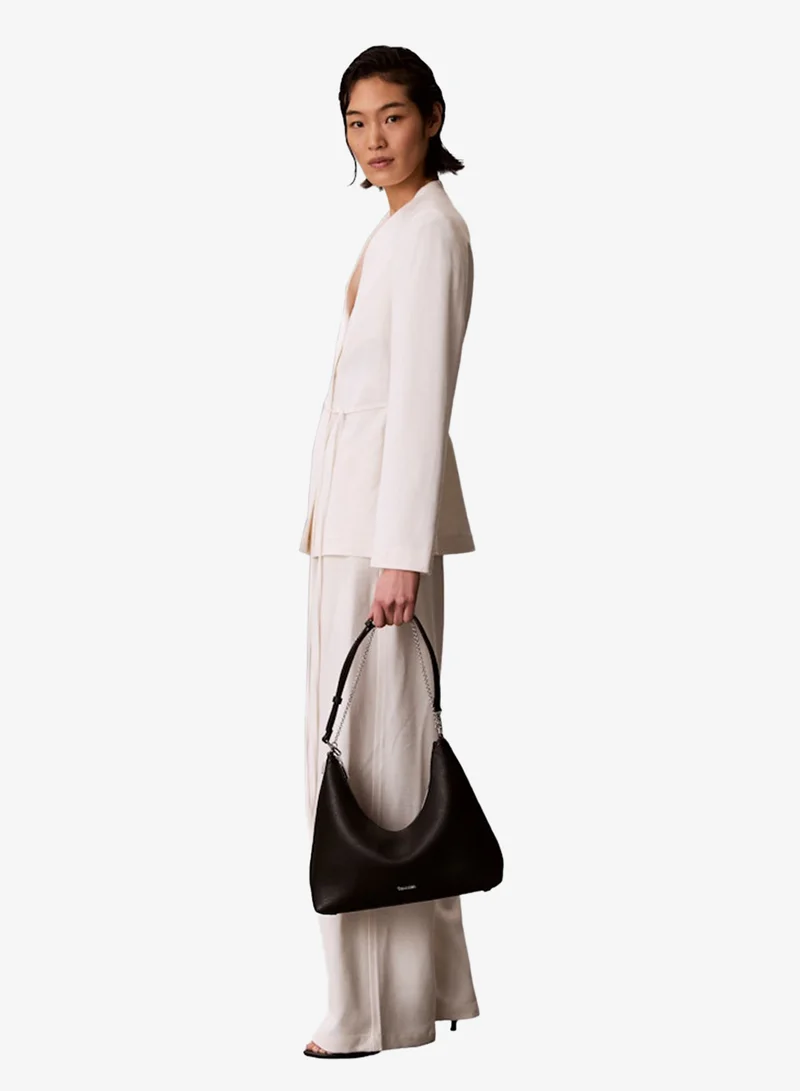 CALVIN KLEIN Pebbled Jewellery Chain Hobo Bag